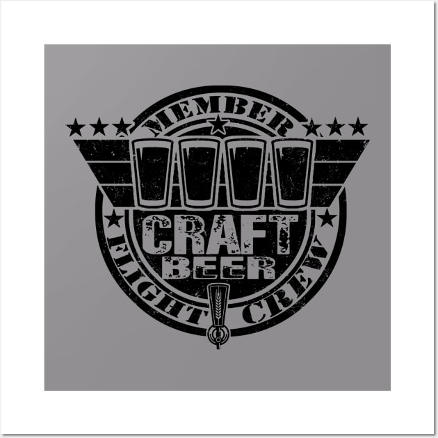 MEMBER: CRAFT BEER FLIGHT CREW Wall Art by ATOMIC PASSION
